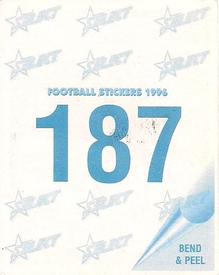 1996 Select AFL Stickers #187 Scott Turner Back